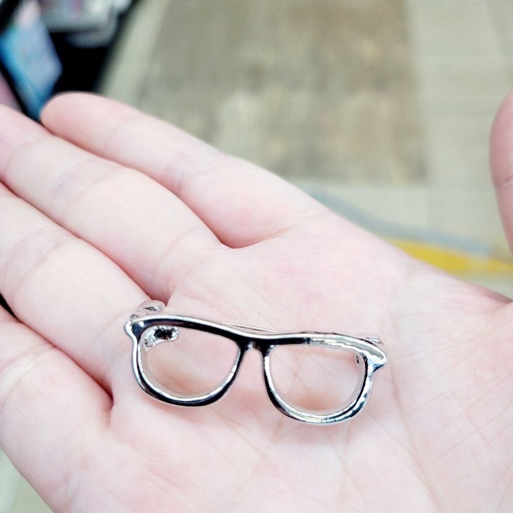 2/$20 Brand New Silver Frame Glasses Pin Brooch